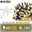 Viktória led svetelná záclona vonkajšia - 400led - 24m teplá biela