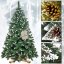 Umelý vianočný stromček Premium Royal Trees - 150 cm - zasnežená diamantová borovica so šiškami