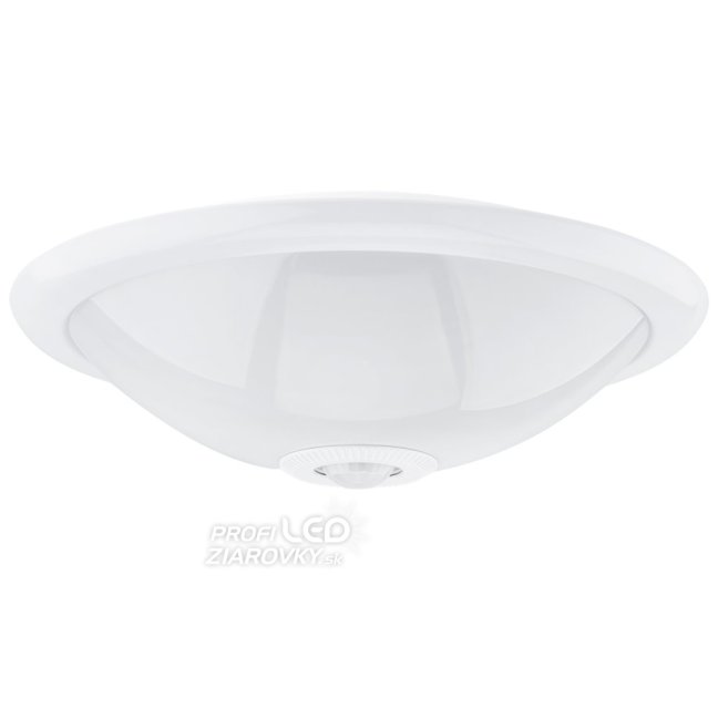 LED stropné svietidlo REGIS 2x E27 IP44 s pohybovým a súmrakovým senzorom biele okrúhle 30cm LUMILED
