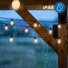 Solárna záhradná girlanda 75x LED ozdobné guľôčky 45m 2700K teplá biela + diaľkový ovládač CALLIS2 LUMILED