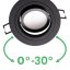 Svietidlo HALOGEN GU10 MR16 Round Black CASSIO LUMILED na zapustenú montáž