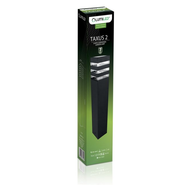 Záhradný vonkajší stojaci LED stĺp E27 12W TAXUS 2 50cm LUMILED