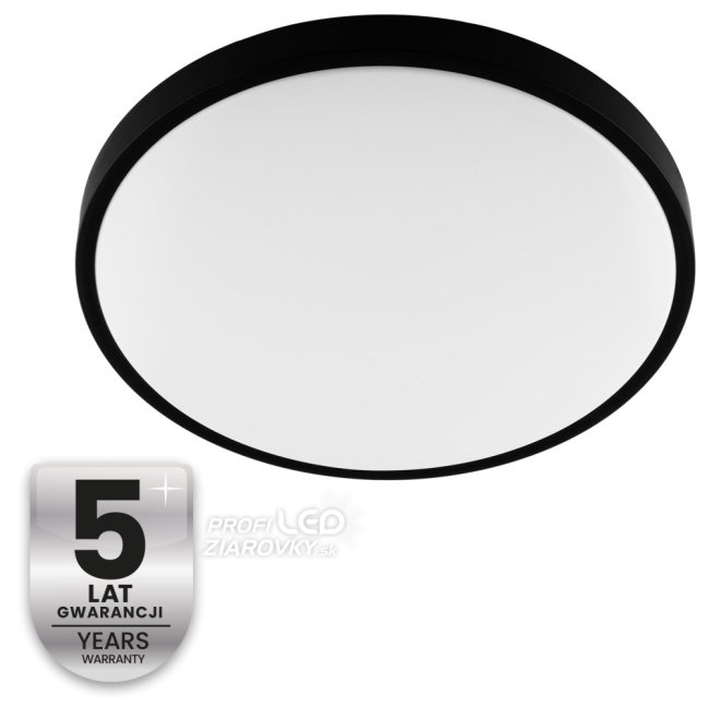 LED stropný plafón 36W 4000K CELIS Round IP44 Black Ring ALS LUMILED