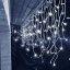 Svetelný záves vonkajší 12 m, 300 LED, studená biela, flash, na spájanie – SPRINGOS