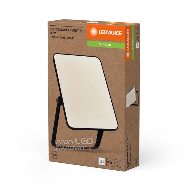 LED reflektor 20W 4000K 1800lm IP65 čierny LEDVANCE ESSENTIAL