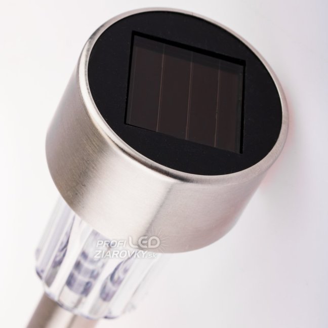 Záhradná lampa LED so solárnym pohonom Chrome 6500K PALIS LUMILED