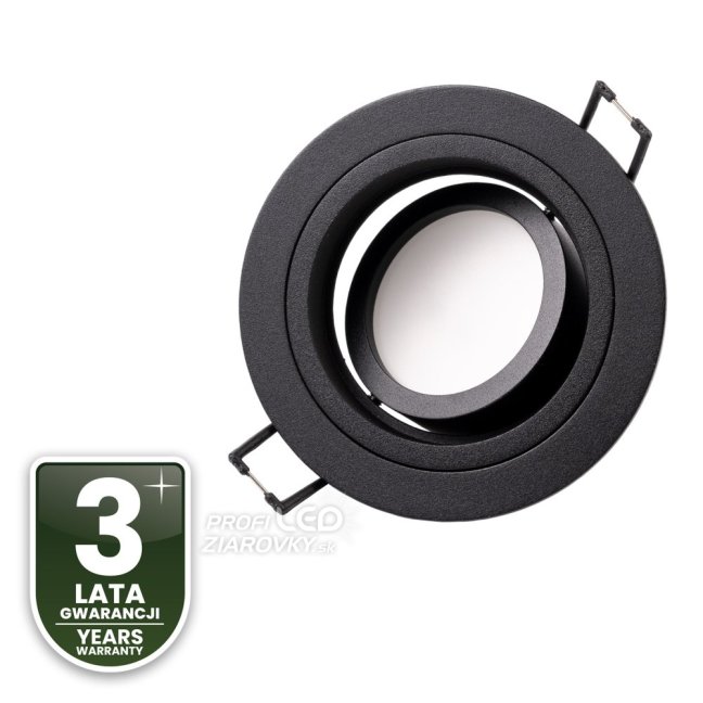 Svietidlo HALOGEN GU10 MR16 Round Black CASSIO LUMILED na zapustenú montáž