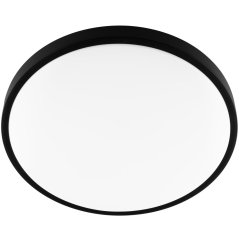 LED stropný plafón s povrchovou montážou 24W 4000K CELIS Round IP44 Black Ring ALS LUMILED