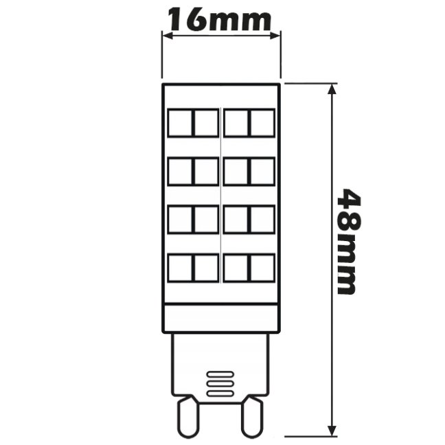 LED žiarovka G9 s päticou 5W = 40W 460lm 4000K Neutrálna 360° LUMILED