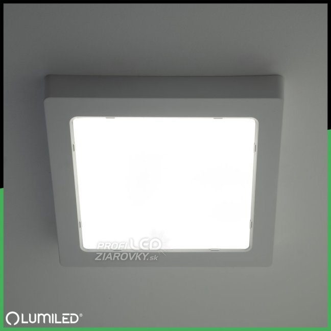 Stropné svietidlo LED s povrchovou montážou 18W Square 4000K GLOW White LUMILED