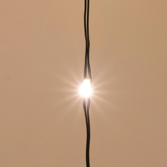 Vianočný led zväzok svietiacich reťazcov s časovačom - 10 reťazcov po 25ks led - 2,4m - teplá biela