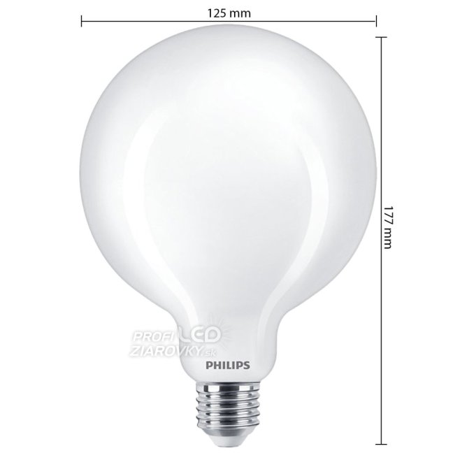 LED žiarovka Globe E27 G120 8,5W = 75W 1055lm 2700K Warm Filament Milk PHILIPS