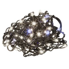 Vianočná led PRO svetelná záclona vonkajšia flash - 500led - 25m - studená biela / studená biela - čierny kábel