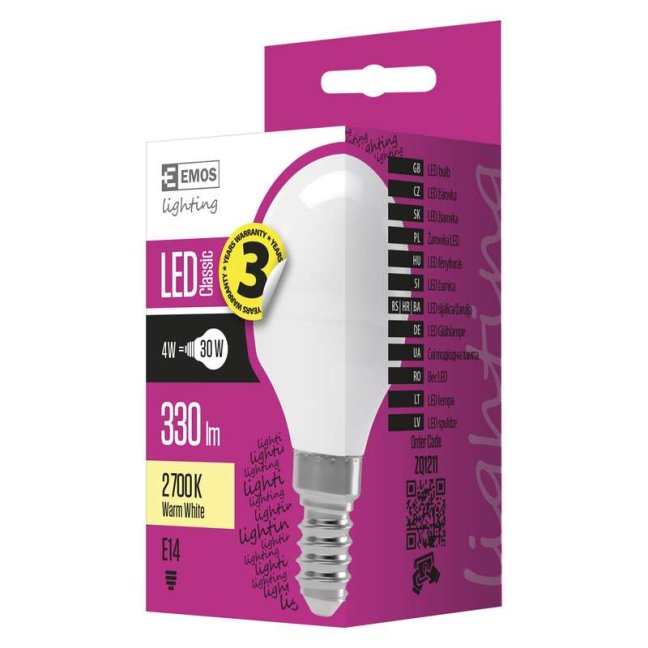 Led žiarovka classic mini globe 4w e14 neutrálna biela