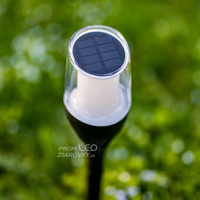 LED solárna vonkajšia záhradná lampa IGNIS 64 cm LUMILED s efektom plameňa