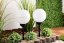 Solárna záhradná lampa LED poháňaná bielou guľou 20 cm