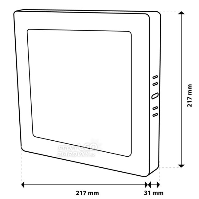 Stropné svietidlo LED s povrchovou montážou 18W Square 4000K GLOW White LUMILED