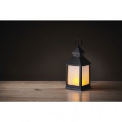 Led dekorácia - lampáš mliečny, 3x aaa, čierna, vintage