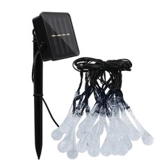 Solárna závesná girlanda 20x TEADS LED icicle záhradná lampa 3000K teplá farba