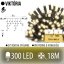 Viktória led svetelná záclona vonkajšia flash - 300led - 18m teplá biela / flash prebliknutie teplá biela
