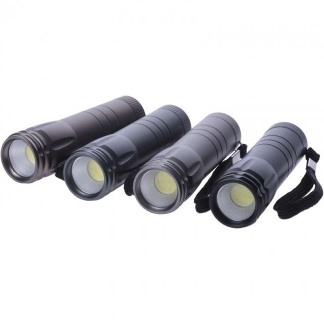 COB LED ručné kovové svietidlo P4705, 100 lm, 3× AAA