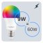 LED žiarovka E27 A60 9W = 60W 806lm 3000K + RGB Multicolour 260° Stmievateľná Pilot LUMILED