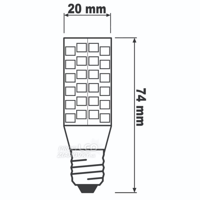 LED žiarovka E14 T25 10W = 75W 970lm 6500K Cold 320° LUMILED
