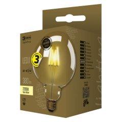 Led žiarovka vintage g125 4w e27 teplá biela+