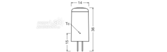 LED žiarovka G4 s päticou 2,6W = 30W 300lm 2700K Warm 320° OSRAM Star