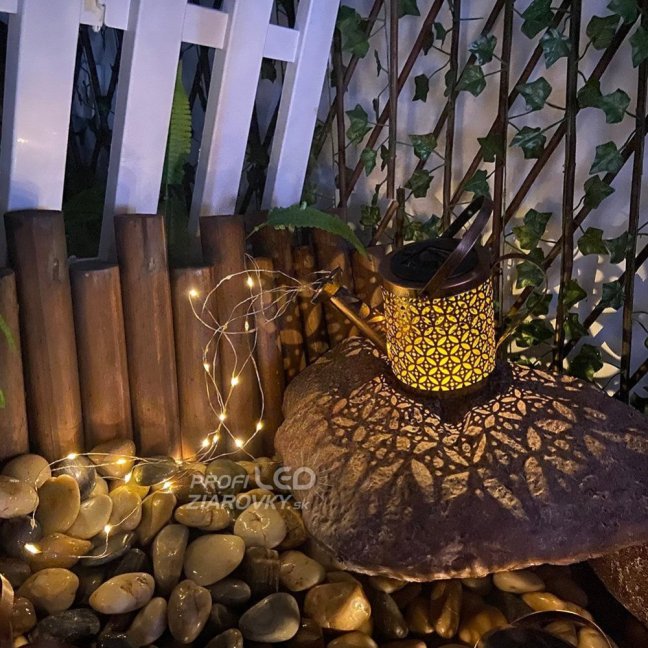 LED solárne poháňaná medená kanva IP44 Záhradná lampa