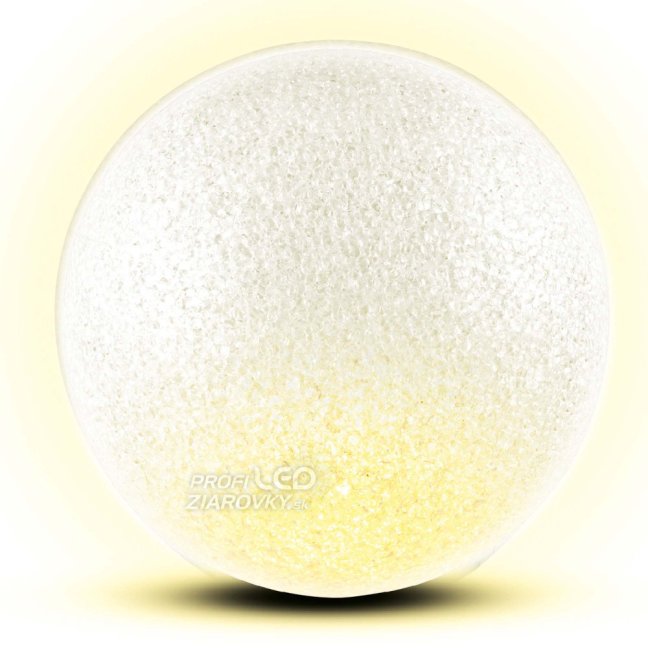 Dekorácia, eva guľa, 2 teplej bielej led, o20 cm