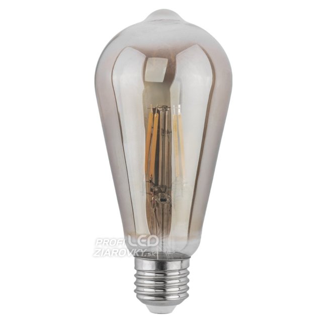 EDISON E27 ST64 6W = 50W 420lm 2200K Warm 360° Filament LUMILED Smokey LED žiarovka