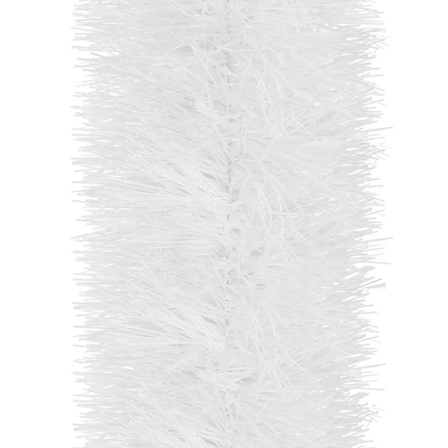 Vianočná girlanda - biela - 6 m - priemer 15cm