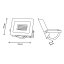LED reflektor ZUNA2 50W 4500lm 4000K IP65 Black LUMILED