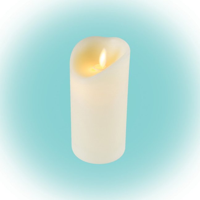Led vosková sviečka s plameňovým efektom, 1 žltá led