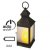 Led dekorácia - lampáš mliečny, 3x aaa, čierna, vintage