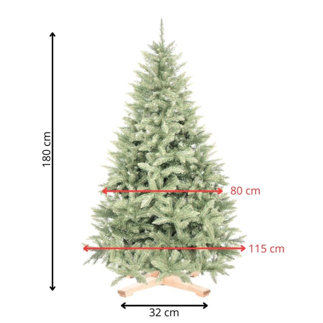 Umelý vianočný stromček Premium Royal Trees - 180 cm -  kaukazský smrek s dreveným stojanom