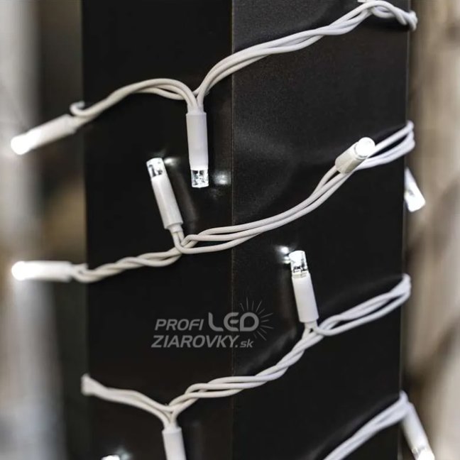 Svetelná reťaz vonkajšia 40 m, 400 LED, studená biela, biely kábel – Viktória