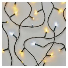 LED vianočná reťaz blikajúca, 12 m, vonkajšia aj vnútorná, teplá/studená biela, časovač