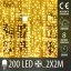 Vianočná led svetelná záclona vonkajšia - DOT LED - programy, časovač - 200led - 2x2m - teplá biela