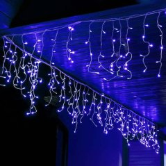 Vianočná led svetelná záclona vonkajšia - programy - 1500led - 60m - modrá