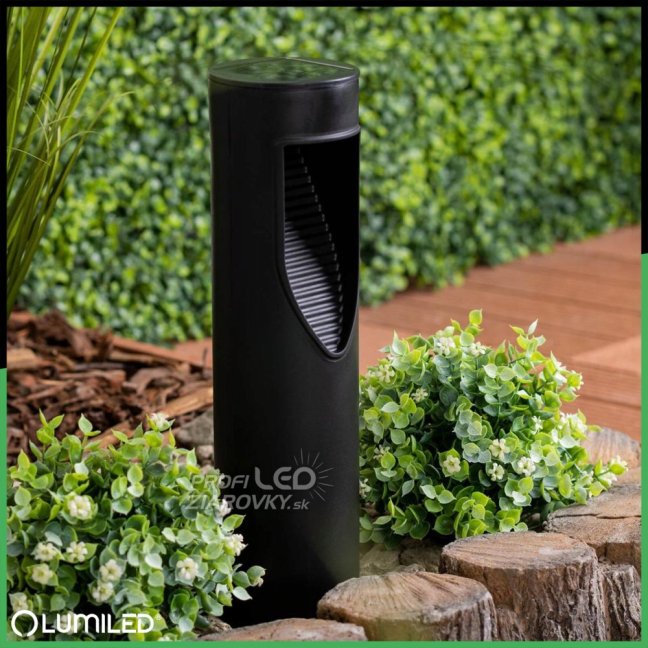 LED solárna záhradná lampa 34cm BURGO 4000K IP44 LUMILED
