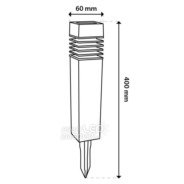 LED NARIS Solárne záhradné svietidlo poháňané stĺpikom 40cm LUMILED