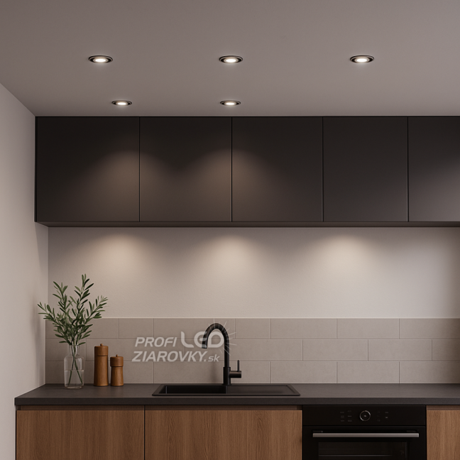 Svietidlo HALOGEN GU10 MR16 Round Black CASSIO LUMILED na zapustenú montáž