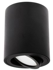 Podhľadové okrúhle svietidlo čierne amat-l 115mm