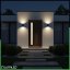 Záhradné nástenné svietidlo fasáda zhora nadol LED GU10 IP44 ZINNIA Black Lumiled