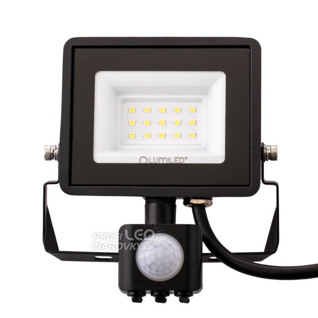 LED reflektor ZUNA2 10W 900lm 4000K IP44 Black Senzor pohybu LUMILED