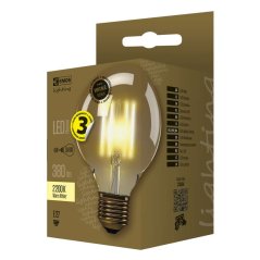 Led žiarovka vintage g95 4w e27 teplá biela+