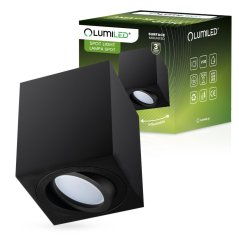 Povrchová montáž HALOGEN Pohyblivé svietidlo AMAT-M GU10 LUMILED Square Black 84mm