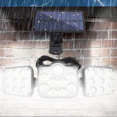 Solárne svetlomety 138x LED 10W 480lm Studený snímač pohybu IP65 + Diaľkové ovládanie
